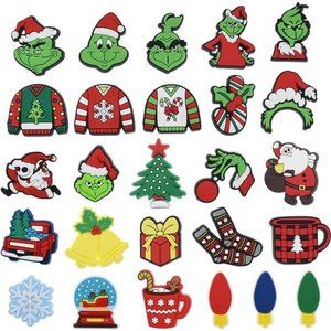 26 pcs Christmas Shoe Charms For Crocs